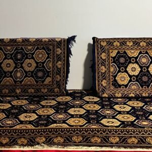Afghani Toshak NZ traditional floor seating cushion black and yellow