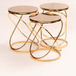 Modern Luxury Gold Nesting Tables