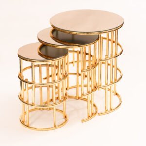 Modern golden nesting tables